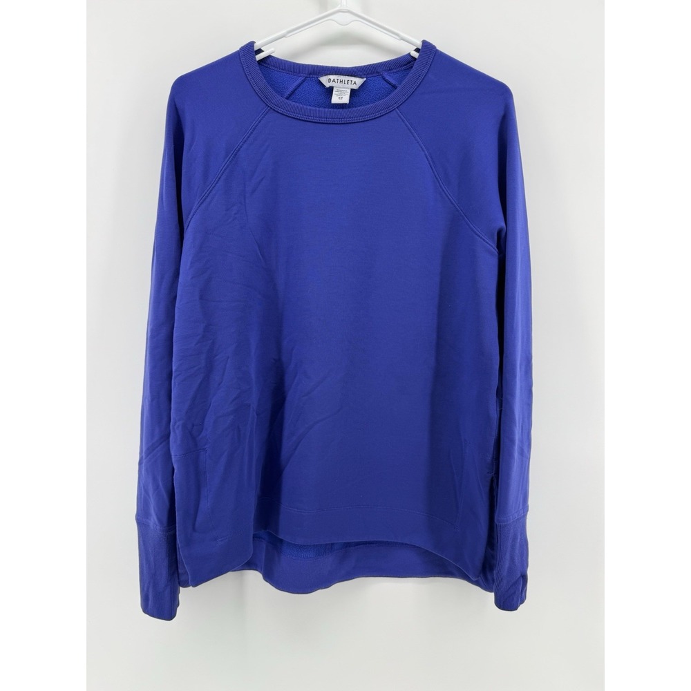 Athleta Sweatshirt Womens XS Blue Coaster Luxe Recover Pullover